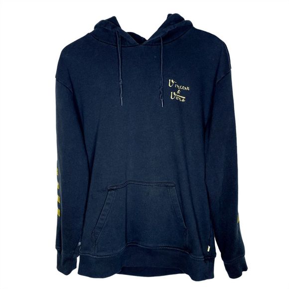 VANS x Van Gogh Skull Black Hooded Sweatshirt - Size XS - Picture 3 of 7